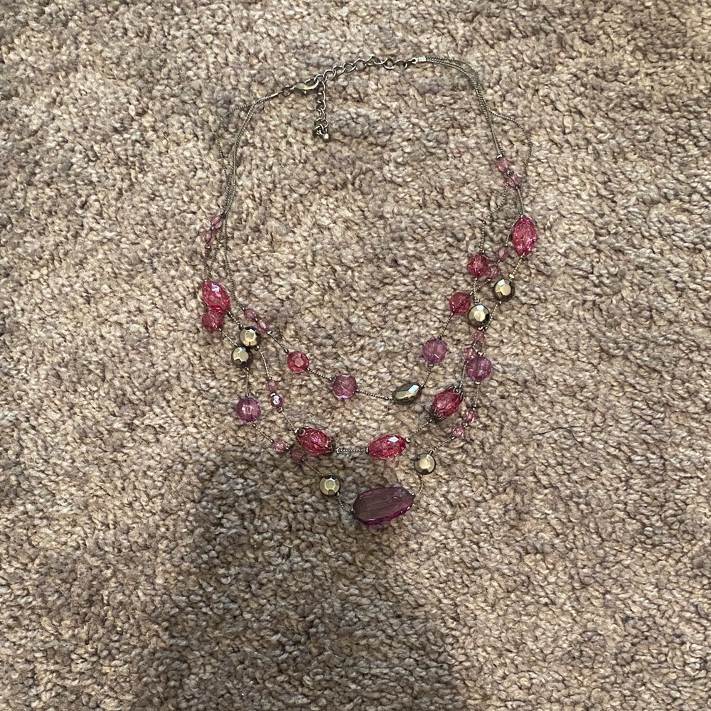 (FREE WITH BUNDLE PURCHASE) Y2K unique layered purple beaded necklace!